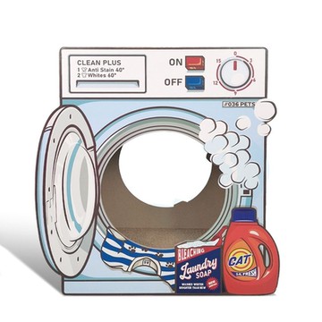 ICLE-卡哇伊智慧單槽洗衣機瓦楞紙貓抓板44x21c