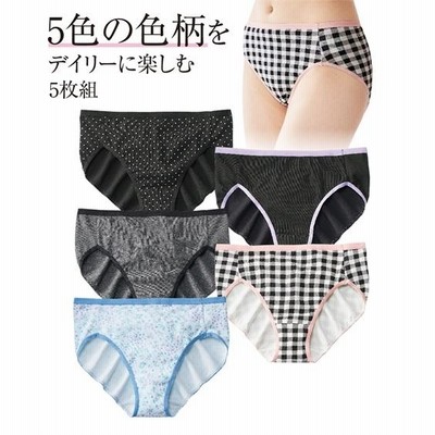 ショーツ スタンダード レディース 綿混 ストレッチ プリント レギュラー 5枚組 M〜10L ニッセン nissen