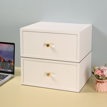 【台灣公司 可打統編】北歐新款木質收納盒抽屜式多層臥室儲物柜雜物文件化妝一體床頭柜  y8185