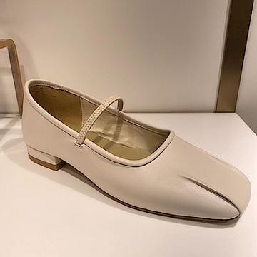 DONGCHICHI 方頭 瑪莉珍 平底鞋 娃娃鞋 韓國女鞋 白色 A144