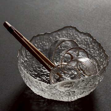 晟窯日式錘紋玻璃大號水洗茶洗果盤筆洗功夫茶具配件洗茶杯的器皿