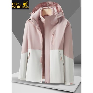 山系沖鋒衣女2024新款三合一可拆卸防風防水秋冬戶外登山服外套男