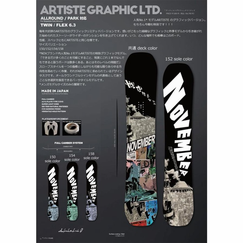 サイズ154cmNovember ARTISTE GRAPHIC LTD. 154cm