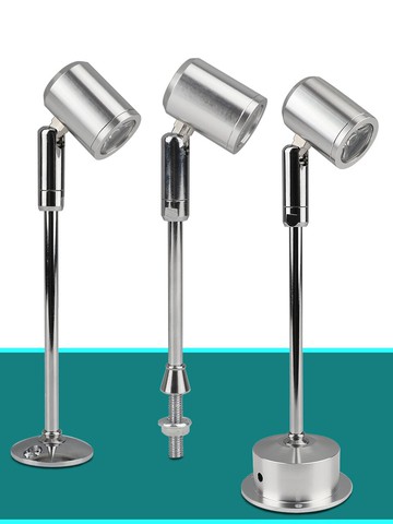 明裝射燈3W聚光單燈 led珠寶燈柜臺小射燈節能長桿展示柜首飾射燈