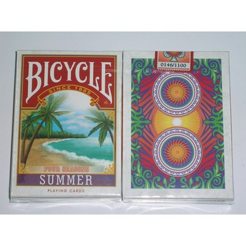【USPCC 撲克】  BICYCLE FOUR SEASON SUMMER 四季 夏 撲克-S103049146