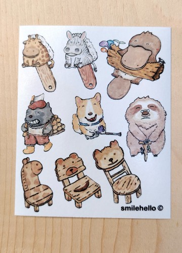 貼紙/和紙貼紙/手帳貼紙 動物III
