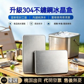 『新店限時優惠』🧊冰磚冰板｜304不鏽鋼戶外冰磚 可重複使用冰袋 食品級冷凍保鮮板