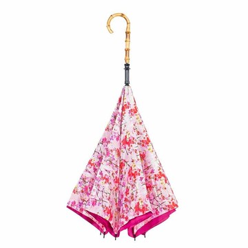 【美國專利】INK系列 19吋女用反向傘(竹子握把)共兩色 Flowerink花墨