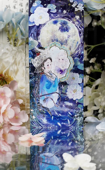 浮生若夢 東洋美人 オリエンタル 花飾り 夢幻 PET 紙膠帶 貝殼光