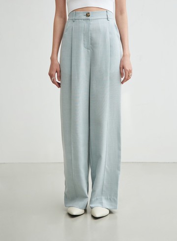 立體打褶西裝寬褲