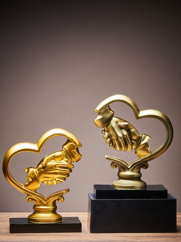 輕奢高檔擺件老板辦公室桌面裝飾品創意合作共贏書房擺設開業禮物