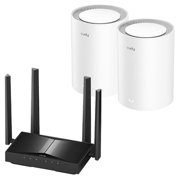 cudy 雙頻WiFi無線路由器3件組  1套  WR3600 + M3000-2