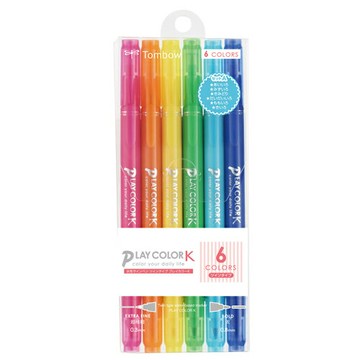 【史代新文具】蜻蜓牌TOMBOW  GCF-611A 雙頭彩色筆 (6支入)