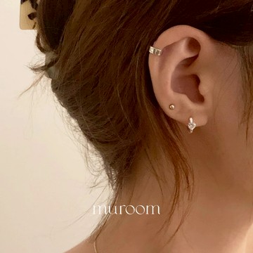 氣質小鑽【100% 純銀耳環】muroom s925純銀 小碎鑽耳環 [M85]