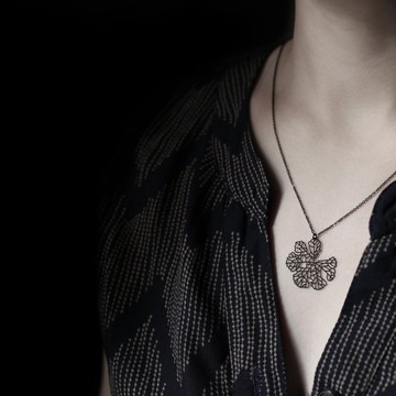 moorigin 葉脈項鍊 S | 醫療鋼・抗過敏・可洗澡・不掉色