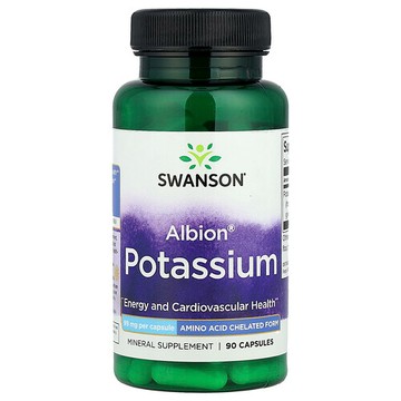 Swanson Vitamins, Albion® 鉀，99 毫克，90 粒膠囊