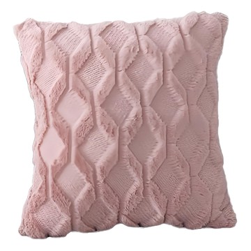 波希米亞三角幾何純色抱枕套  45 x 45cm  皮粉色  1個