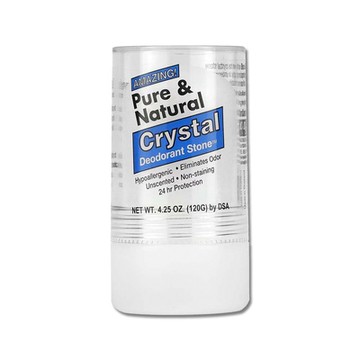 美國DSA-Pure&Natural長效淨味約24小時礦物鹽固體水晶除臭棒-無香藍標120g/大條(去腳臭體香石,運動異味消臭石,全天乾爽體香膏)