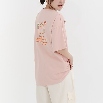 QUEENSHOP_S 女裝 短袖 波波畝女裝親子系列史萊姆刺繡上衣三色售 現+預 【01190381】