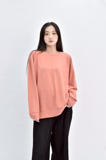 (L) uniqlo 橘色長袖上衣