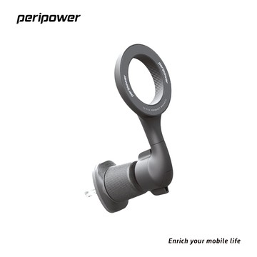 【peripower】長臂磁吸雙鉤出風口手機架-適用 MagSafe（AM-01 + BH-01）