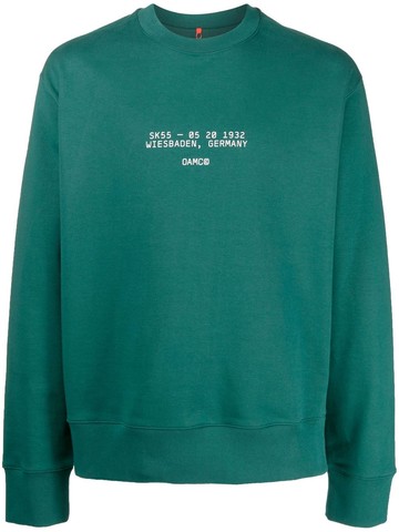 OAMC - Audio slogan-print sweatshirt - men - Cotton - M - Green