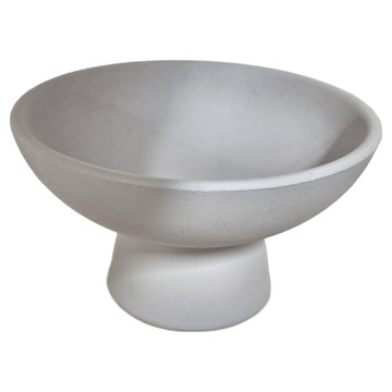 日式劍山花藝 陶瓷高台花器  圓弧 白色  S(13 x 8cm)