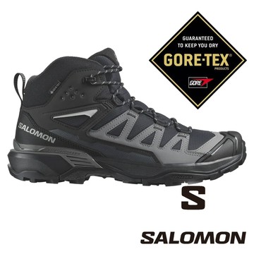【SALOMON 法國】男X ULTRA 360 GT中筒登山鞋『黑/磁灰/藍灰』474476 戶外 露營 登山 健行 休閒 時尚 登山鞋 Gore-tex