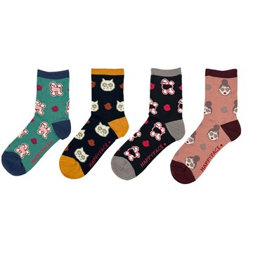 【日本京都品牌】HAPPYFACE Emma Family 怪可愛中筒襪 (HE0192)