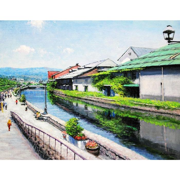 澤井 進　『小樽運河』　油絵・油彩画　F6(6号)