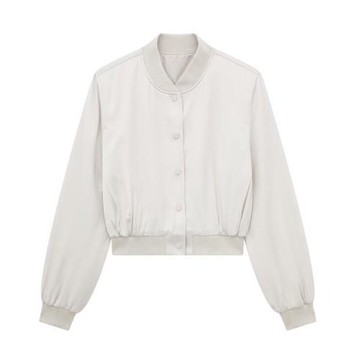 歐美風 時尚潮流女裝 絲緞質感短款飛行員夾克外套 4432771 711