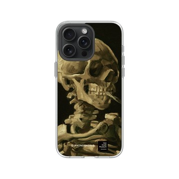 iPhone 15 Pro Max Clear 透明 - Van Gogh Museum - Crâne de squelette fumant une cigarette