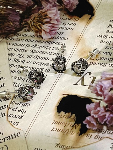 【巴洛克系列】皇冠耳環/純銀/單隻