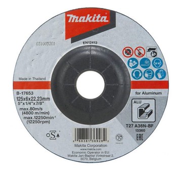 MAKITA 牧田 B-17653-25 5吋 125mm 25片 鋁材研磨片 適磨鋁材 通用5吋砂輪機