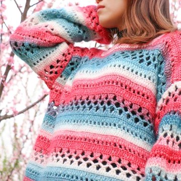 毛兒手作 紅顏親子毛衣材料包 鉤針手工毛線編織diy制作 蛋糕線