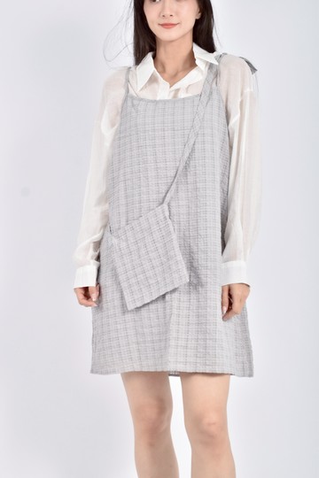 (F) mint質感格紋灰色套裝