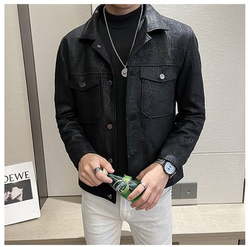 FINDSENSE X  男士鹿皮绒韓款皮夹克绒面皮外套