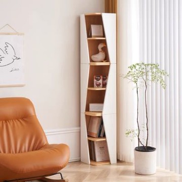 【匠俱】角櫃 轉角櫃 書架玄關書櫃 拐角墻角置物架 角落創意弧形收納(角櫃 書櫃 拐角櫃 置物架)