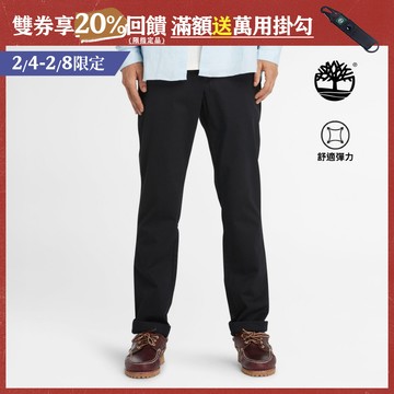 Timberland 男款黑色合身卡其長褲|A2BYY001