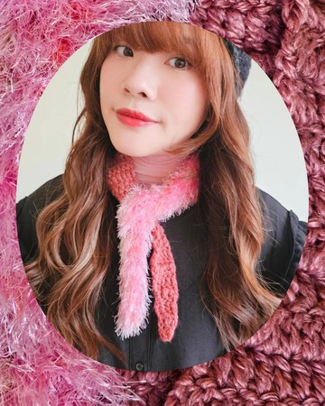 手工編織兩用圍巾/髮帶