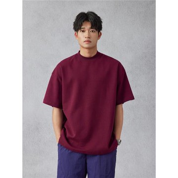 NINPURE 小圓領300g重磅純色基礎短袖t恤男美式高街半袖打底TEE潮