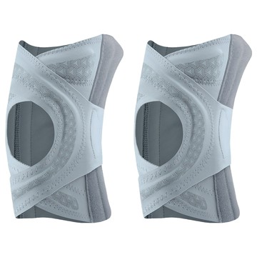 A-ZEAL 交叉型運動護膝 V型護墊 四彈簧條 交叉加壓 SP7154  灰色  2個  XL
