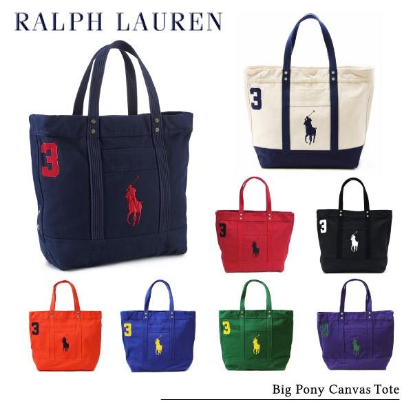 POLO RALPH LAUREN ポロ・ラルフローレン Big Pony Canvas Tote ビッグ ...