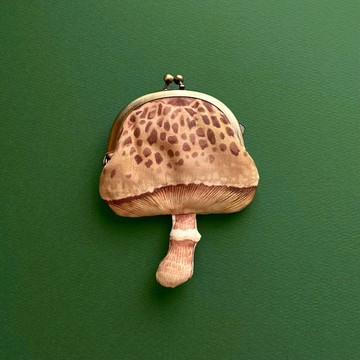 陽傘蘑菇錢包/ kinoko gamaguchi錢包-Macrolepiota procera-錢包，零錢包，郵袋，保護套，