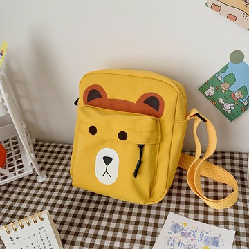 日系可愛卡通小包包休閑百搭少女兒童斜挎包小清新學生單肩帆布包