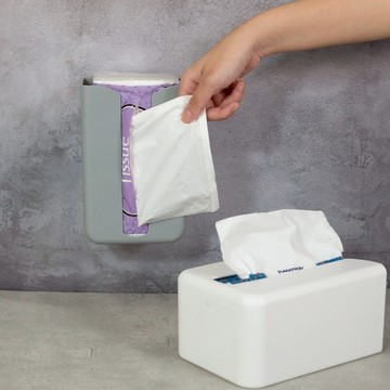 【UDiLiFE】hold掛 多用途衛生紙架 (霧灰) 免打孔浴室衛生紙架 廁所置物架 衛生紙盒 衛生紙收納盒 衛生紙