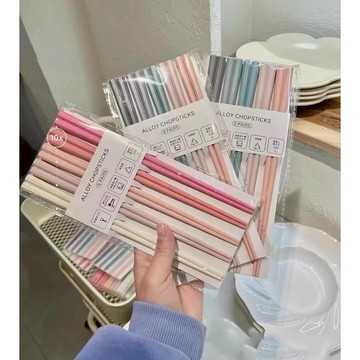 【台灣現貨 5入組】 筷子組 家用筷子 筷子 合金筷子 筷子組 餐具 可愛筷子 耐熱筷子