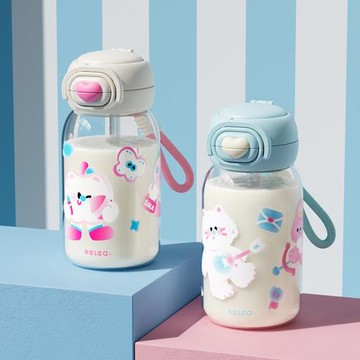 兒童水杯上學2025新款男孩女孩水壺食品級夏季吸管杯子