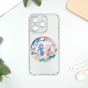 TRON IPhone 15 PRO 可愛紙雕貴賓狗 四角防摔 軟殼 手機殼