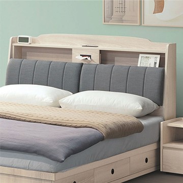 【文創集】卡西斯 5尺雙人貓抓皮革床頭箱(不含床底＋不含床墊)-151.5x24x107cm免組